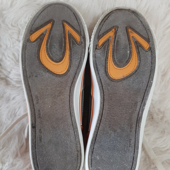 Ture Religion Men's Grey Orange Skateboard Hanabel Suede Sneakers Siz 8 - Picture 2 of 8